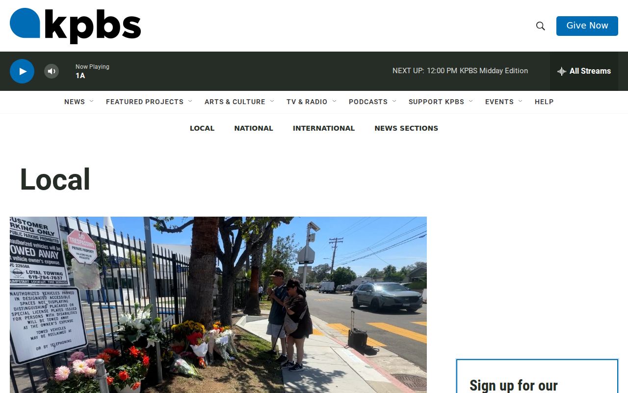 KPBS News page for San Diego regional reporting