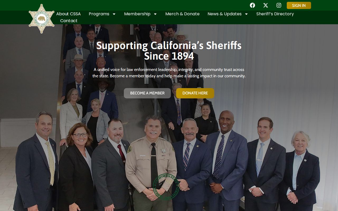 California State Sheriffs Association information page
